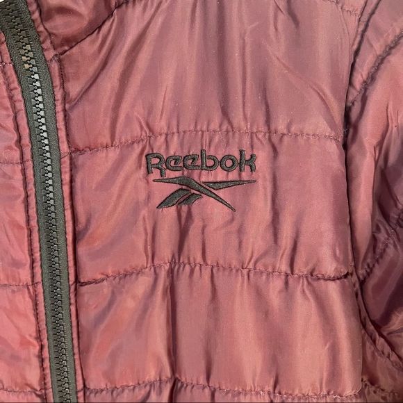Reebok women’s burgandy quilted jacket 2 pockets size small - Picture 12 of 12